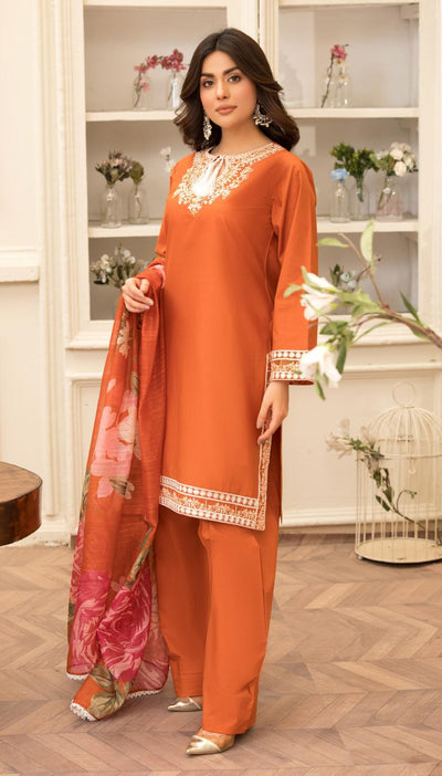 HRM-07 - Readymade Memsaab Formal Cotton Suit - Memsaab Online