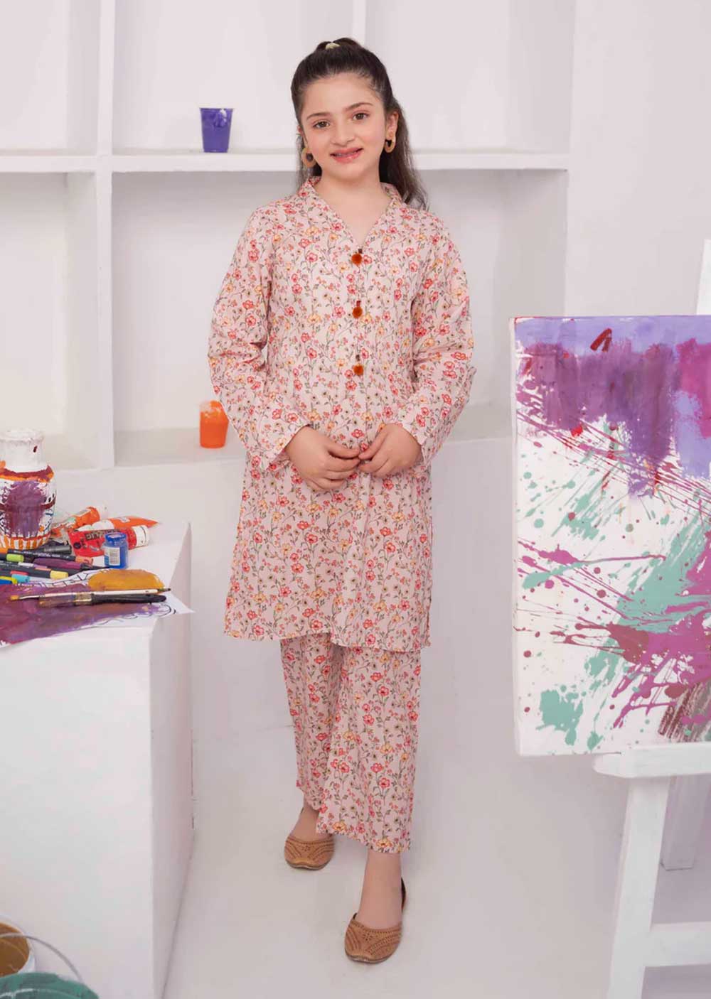 Alba - Readymade Kids Suit by Garnet 2024 - Memsaab Online