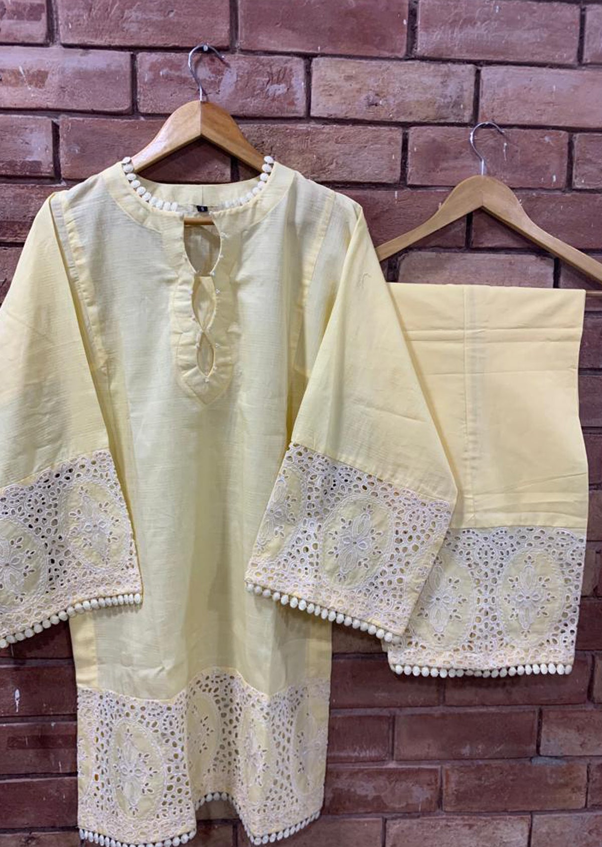 AMR1412 Yellow Readymade Lawn Suit - Memsaab Online
