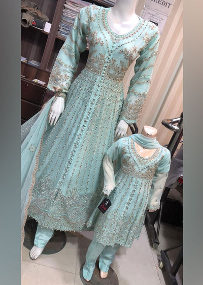SHAZ-9002 - A - Readymade Mother & Daughter Suit - Memsaab Online