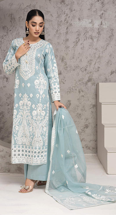 RGZ7103 - Rangz Organza Suit - Memsaab Online