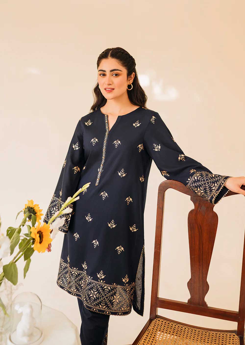 Aria Readymade 2 Piece Co-ord Lawn Suit - Memsaab Online