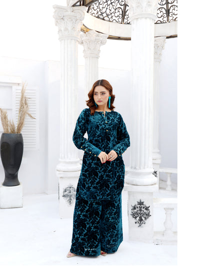 SFSH-10 - Readymade - LUXURY VELVET SUIT 2025 - Memsaab Online