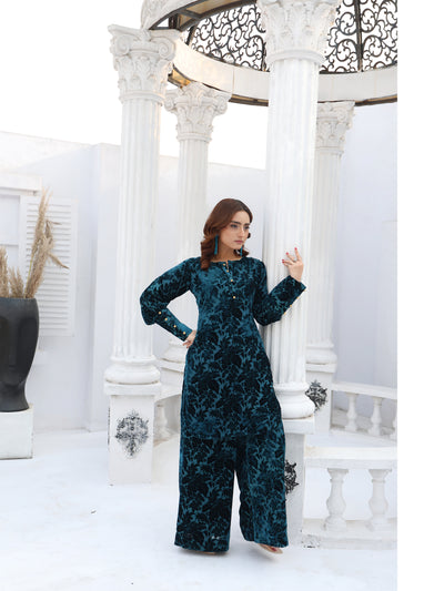 SFSH-10 - Readymade - LUXURY VELVET SUIT 2025 - Memsaab Online