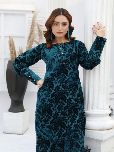 SFSH-10 - Readymade - LUXURY VELVET SUIT 2025 - Memsaab Online