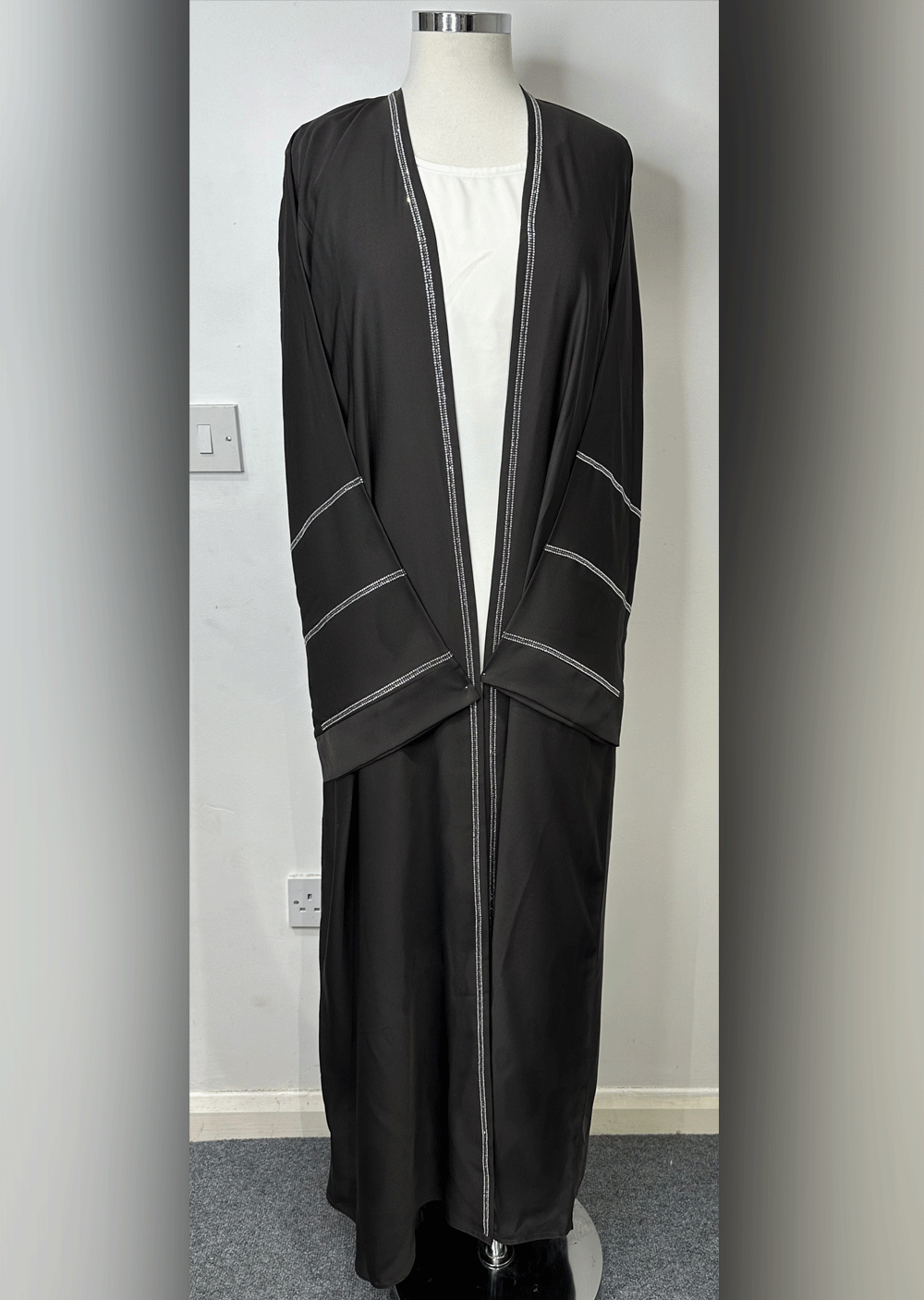 ASL-56 -Ayesha - Black Ladies Fancy Abaya