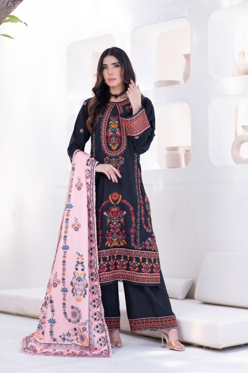 HRM19 - Readymade Memsaab Formal LINEN Suit 2025 - Memsaab Online