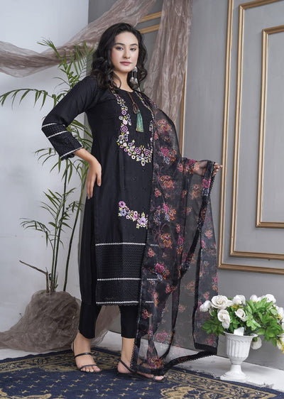 ASK802-B Readymade Cotton Suit - Memsaab Online