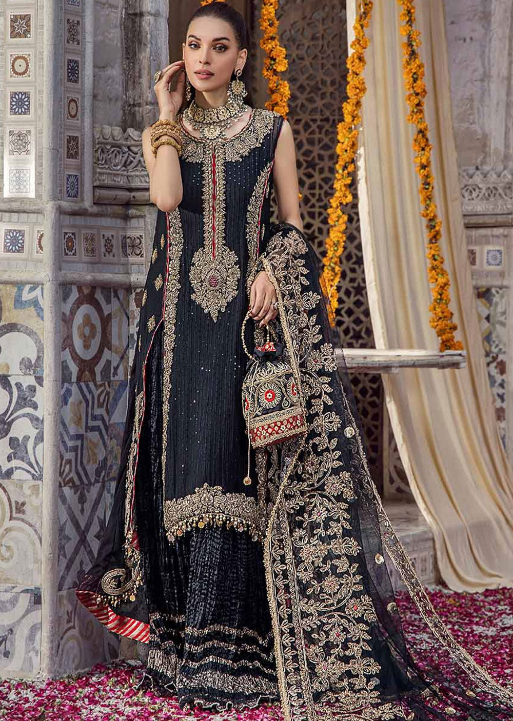 P-252 - Black - Readymade - Khuda Baksh Creations 2024 - Memsaab Online