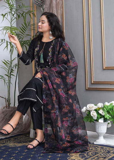 ASK802-B Readymade Cotton Suit - Memsaab Online