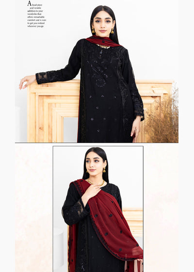 RGZ4018 Readymade Black/Red Chiffon suit Mummy and Me - Memsaab Online