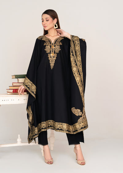 MSBMT-30 - Crescent (Black) - Kaftan - Readymade Outfit - 1 Piece Suit 2025 - Memsaab Online