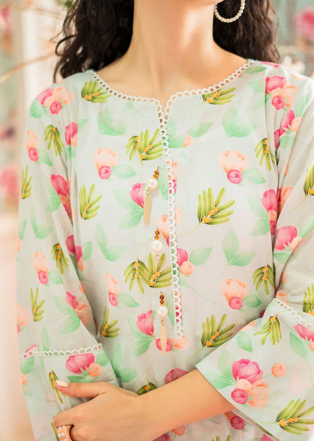 Blossom Readymade 2 Piece Cotton Suit - Memsaab Online