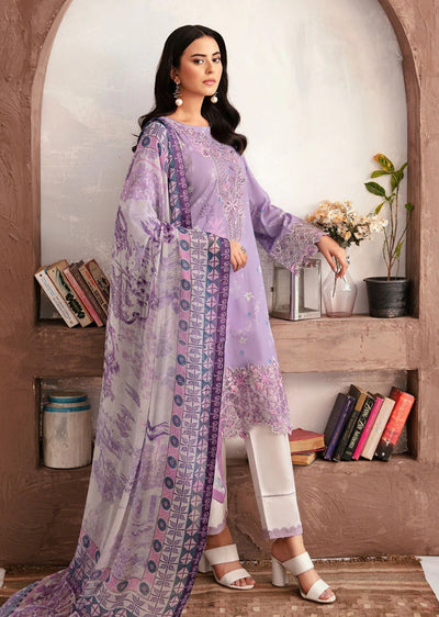 N-708 - Unstitched - Rangrez by Ramsha Luxury Lawn Vol 07 - Memsaab Online