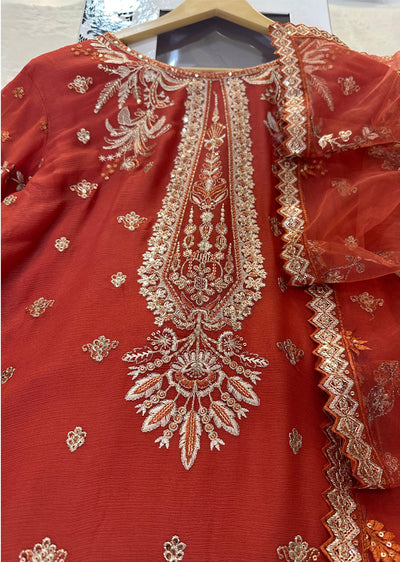 WA-377-I - Coral Readymade - Ramsha Suit 2024 - Memsaab Online