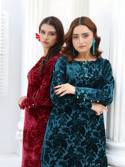 SFSH-10 - Readymade - LUXURY VELVET SUIT 2025 - Memsaab Online