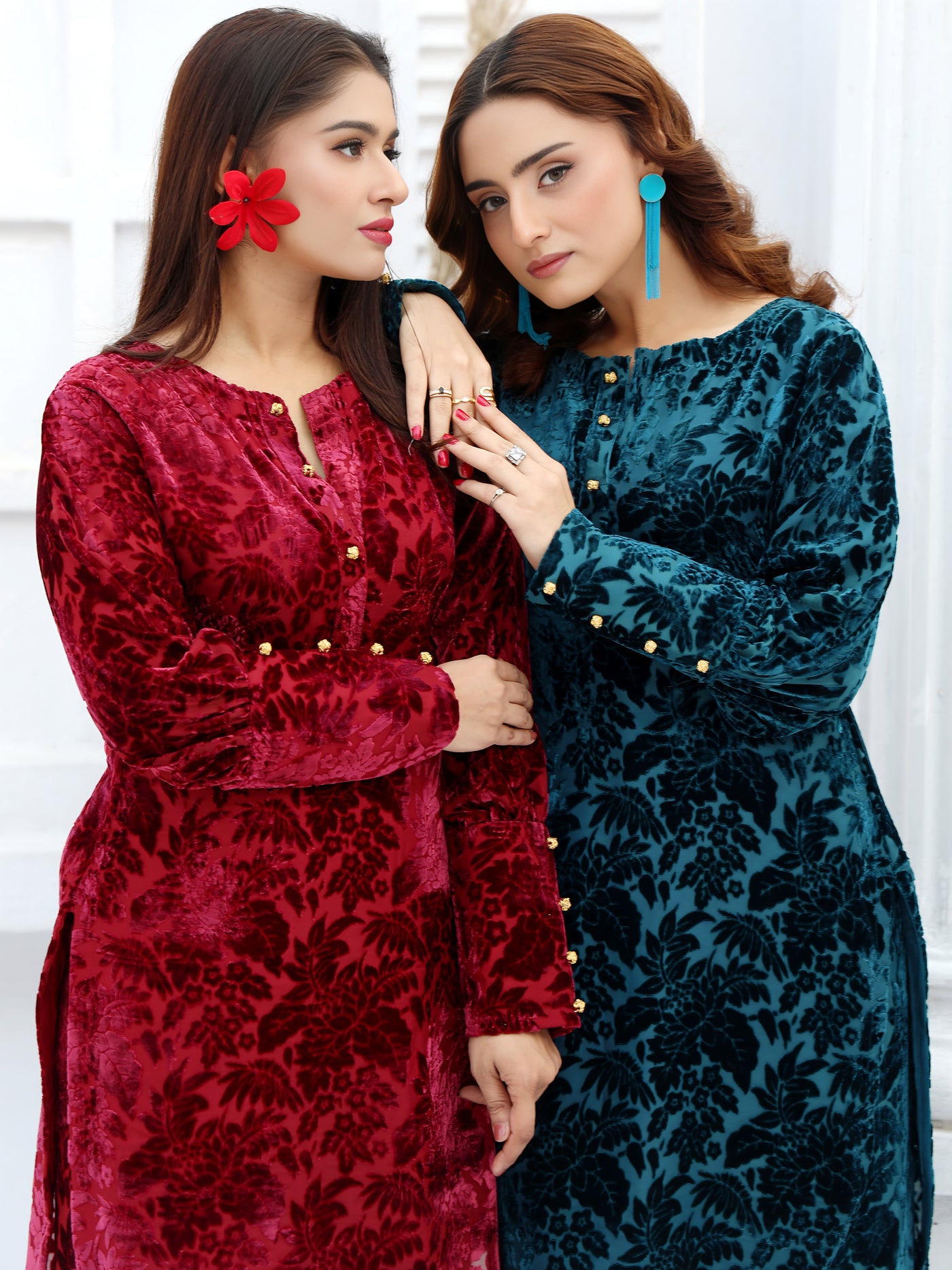 SFSH-10 - Readymade - LUXURY VELVET SUIT 2025 - Memsaab Online