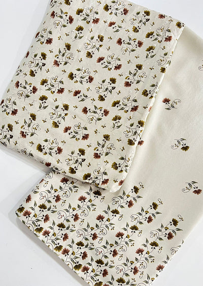 OP2691 - Cream - Unstitched - Embroidered Linen Suit - Memsaab Online