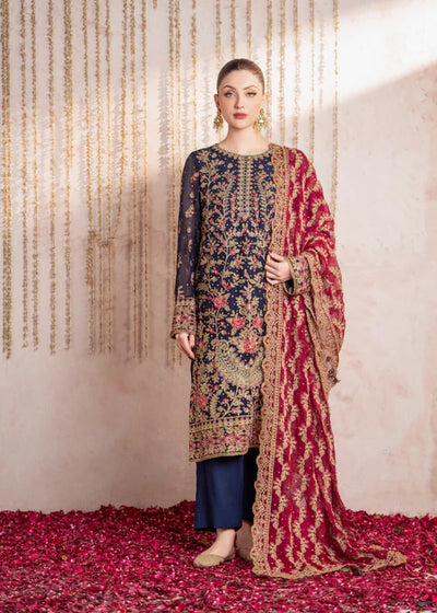 SFO8105-Mushk - Meeral Luxe - Readymade Organza Suit - Memsaab Online