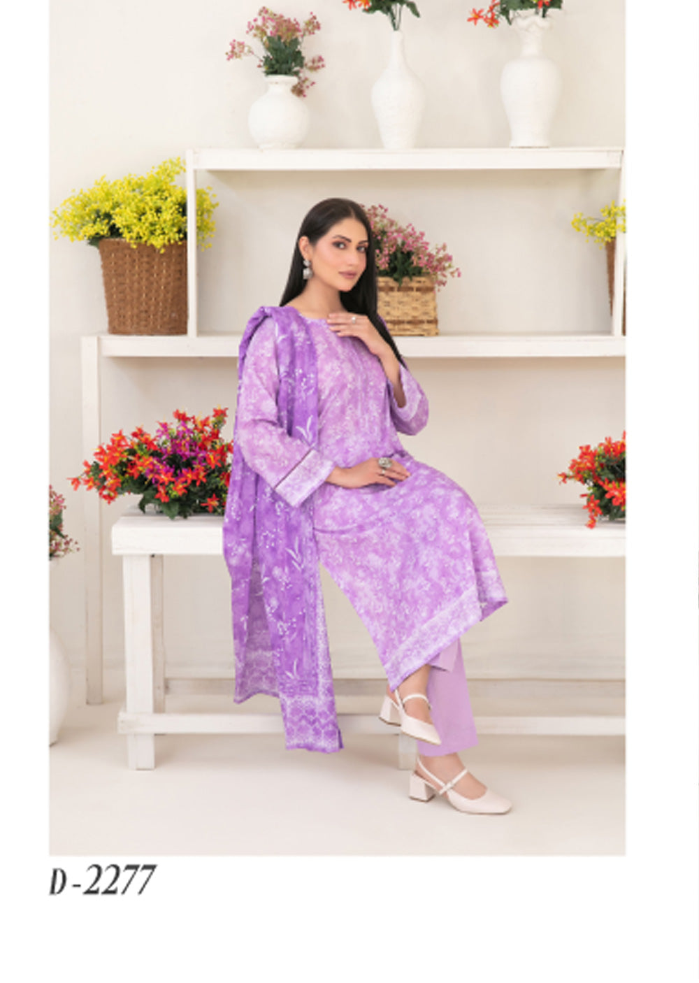TWD-2277 Readymade Mizna Tawakkal Lawn Suit 2025 - Memsaab Online