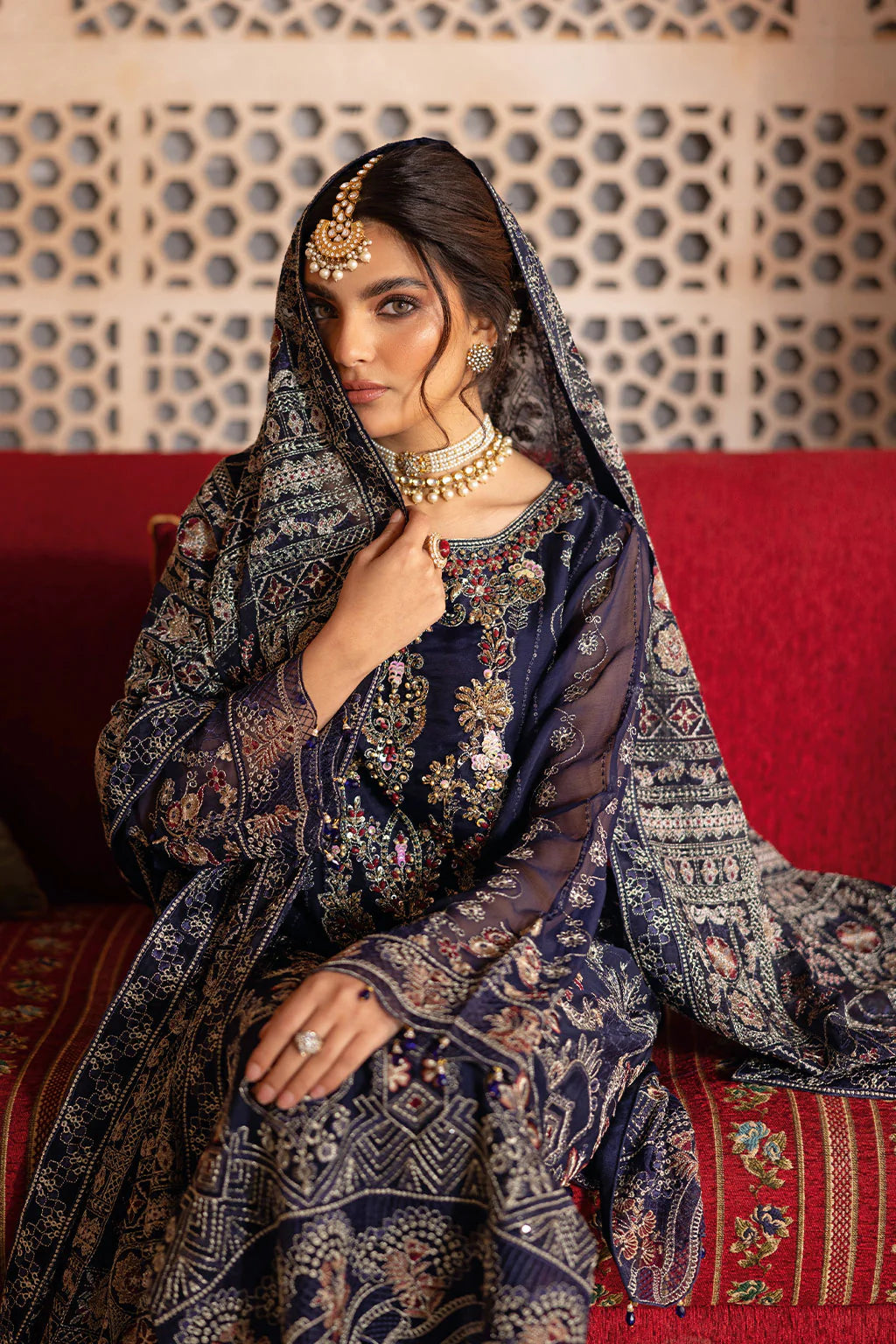 T-306- Readymade- DASTAN BY RAMSHA Premium Chiffon Suit 2025 - Memsaab Online