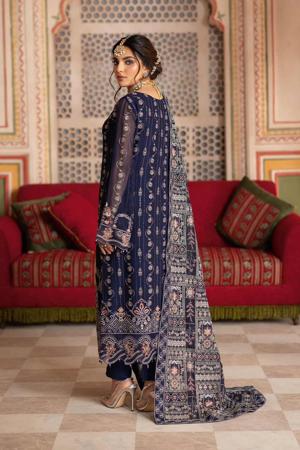 T-306- Readymade- DASTAN BY RAMSHA Premium Chiffon Suit 2025 - Memsaab Online