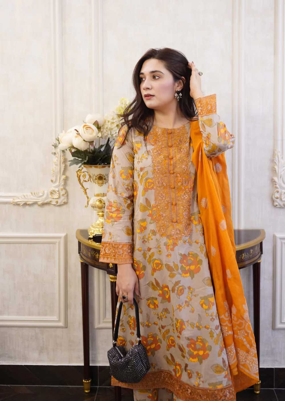 Merium Pervaiz - Emilia- Readymade Lawn Suit – Memsaab