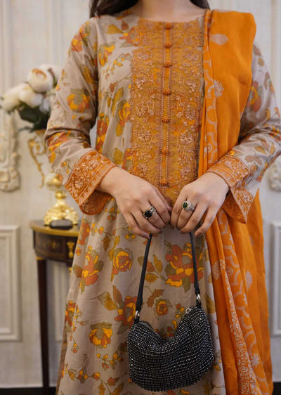 Merium Pervaiz - Emilia- Readymade Lawn Suit - Memsaab Online