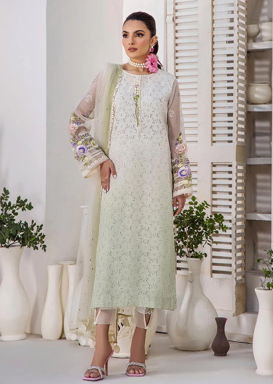 F-136 - Olive Green - Readymade - Khuda Baksh Creations 2024 - Memsaab Online