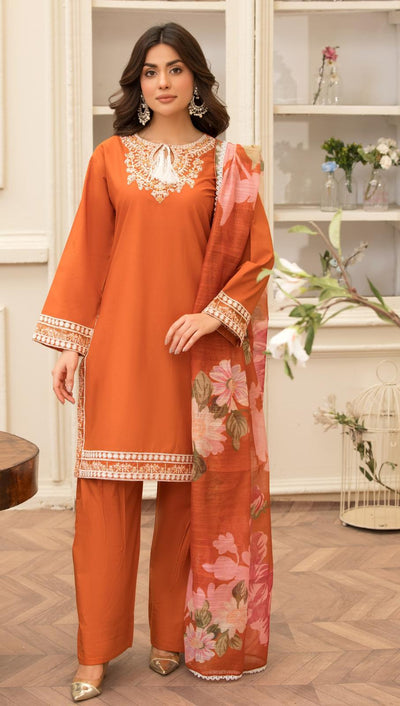 HRM-07 - Readymade Memsaab Formal Cotton Suit - Memsaab Online
