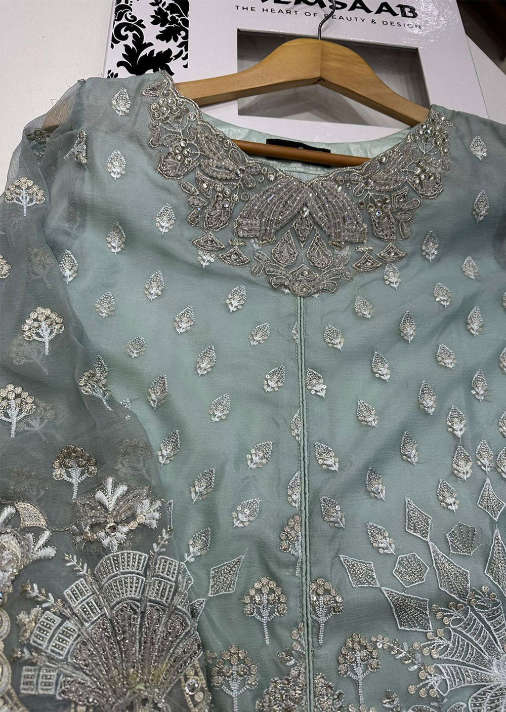 FLS03- Serene Cerulean Readymade Flossie Suit - Memsaab Online