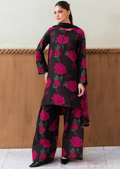AR-103 Dark Majestic - Afsanah Printed Silk Outfit - Memsaab Online