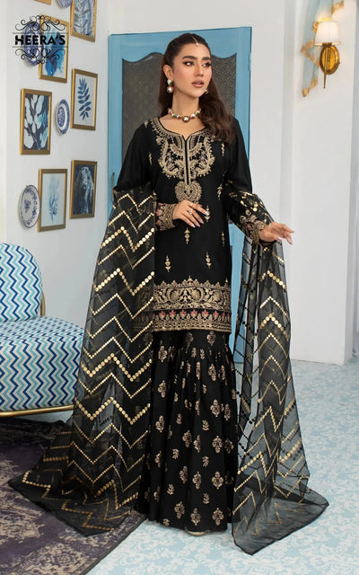 HSS-356- Readymade GLAMOUROUS GHARARA Heeras Suit - Memsaab Online