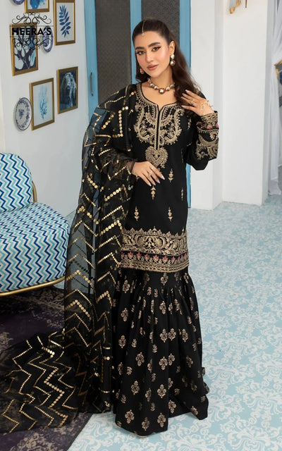 HSS-356- Readymade GLAMOUROUS GHARARA Heeras Suit - Memsaab Online