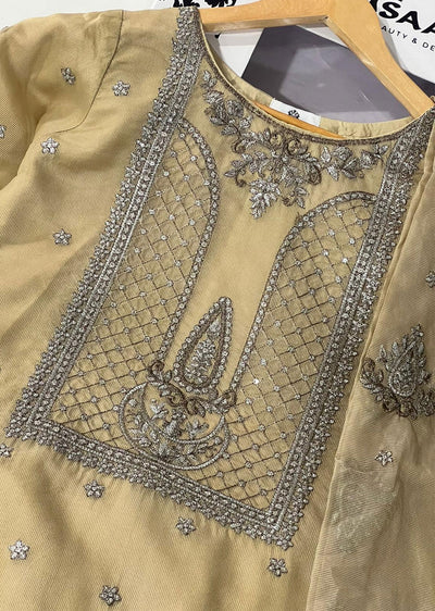 KLD325 / KLD 1030 Nifa - Gold Readymade Cotton net suit - Memsaab Online