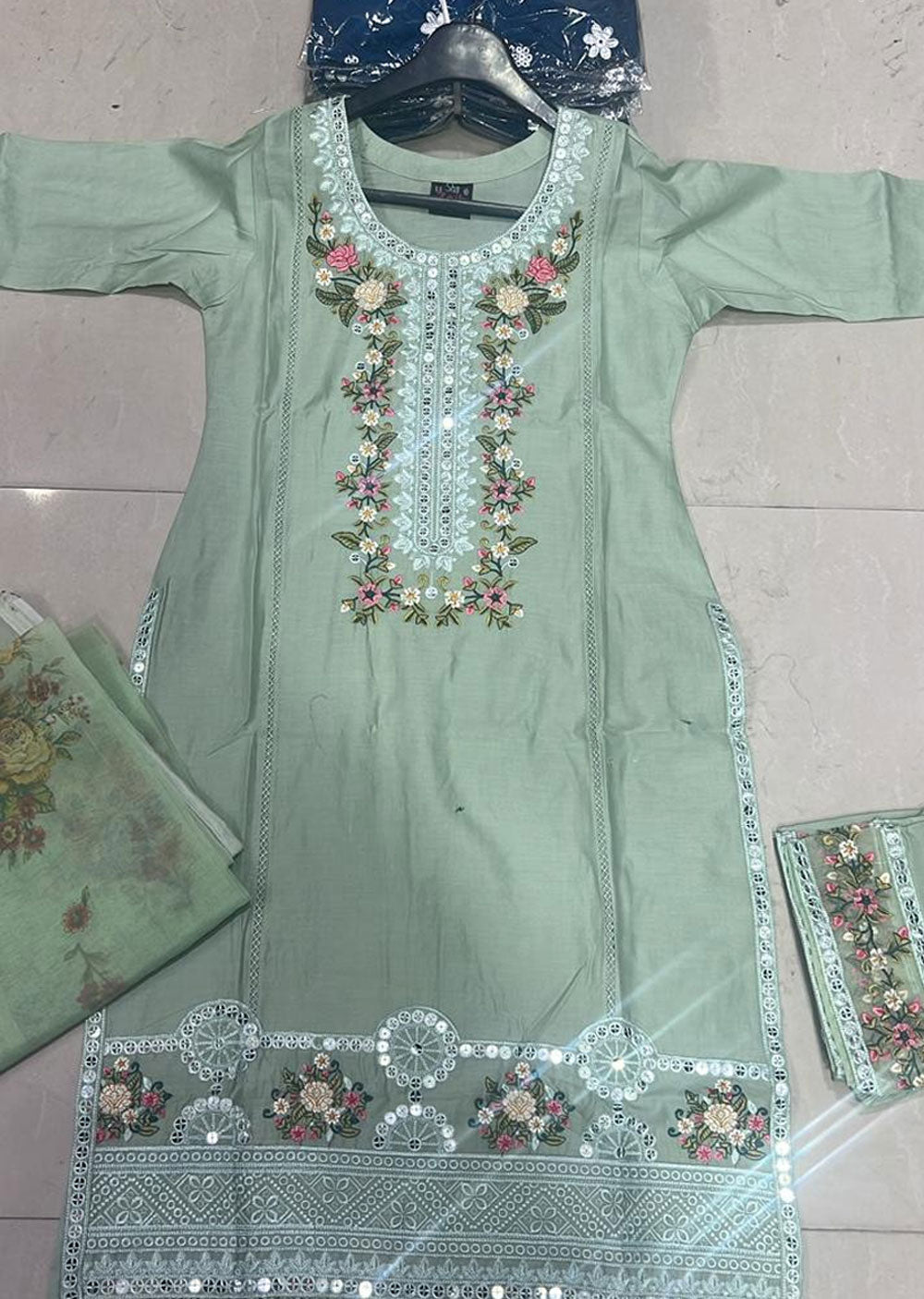 BPH-08 - Green - Readymade Posh Suit 2024 - Memsaab Online