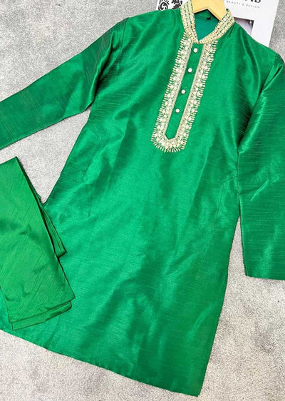 SBG27001 Green Mens Kurta Pajama Set - Memsaab Online
