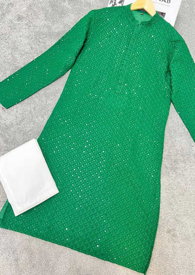 WTH15001 Green Mens Kurta Pajama Set - Memsaab Online