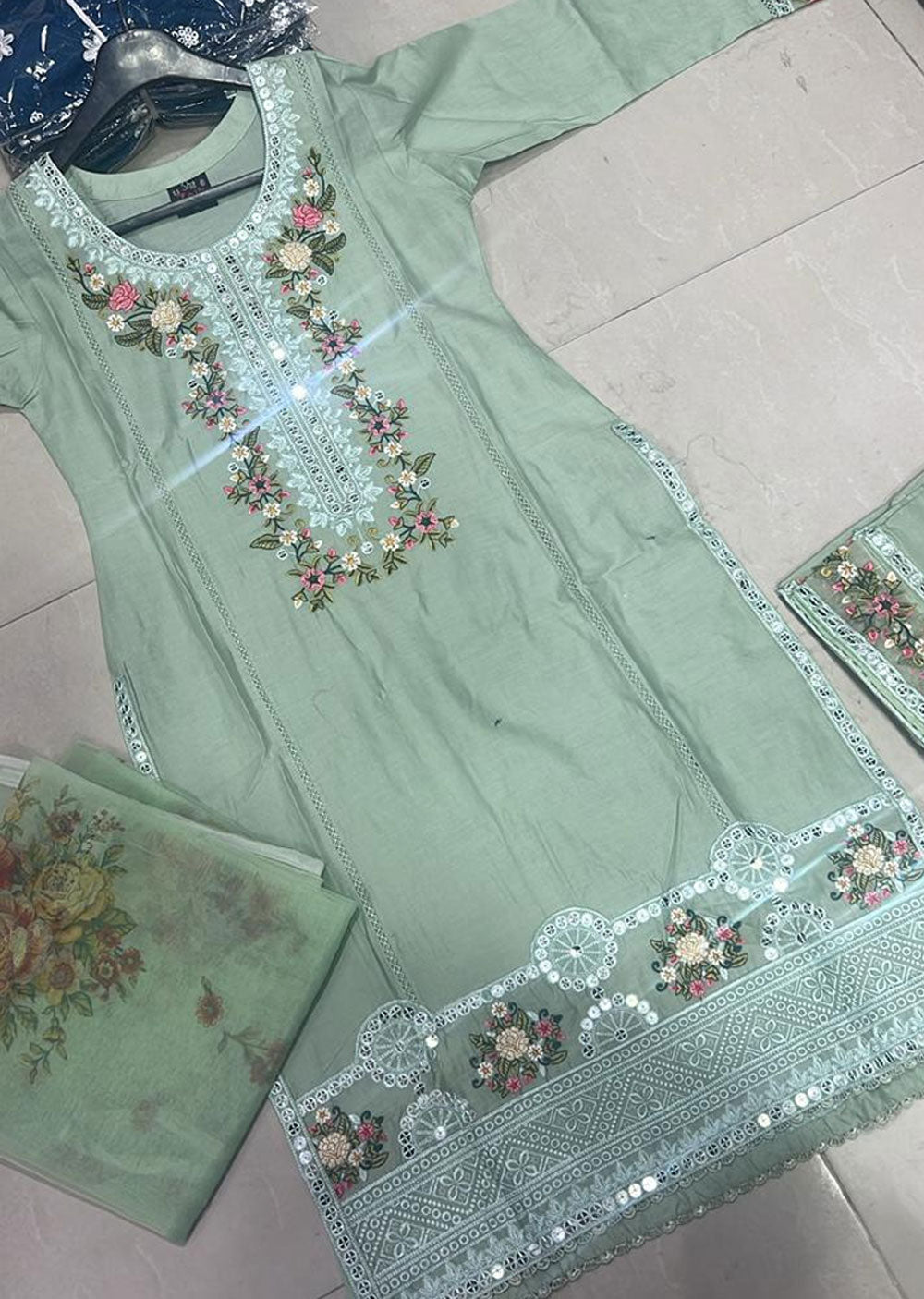 BPH-08 - Green - Readymade Posh Suit 2024 - Memsaab Online