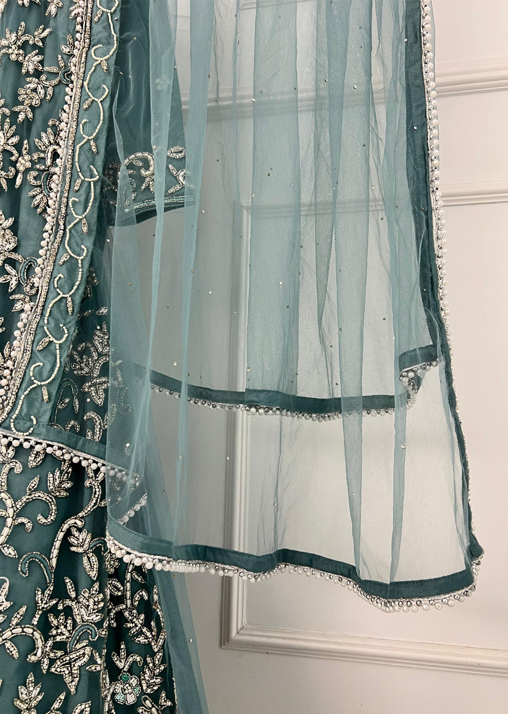 Fancy Simran RH2106 Simran - Grey Fancy Long Gown – Memsaab