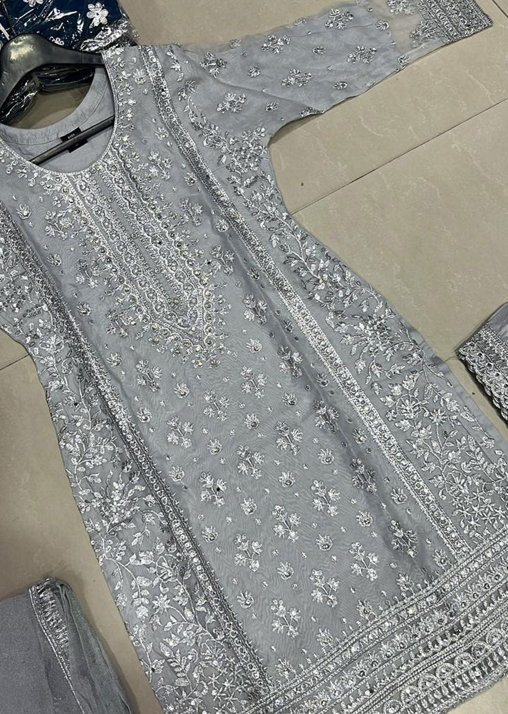 BP1206 - Grey - Readymade Posh Suit 2024 - Memsaab Online