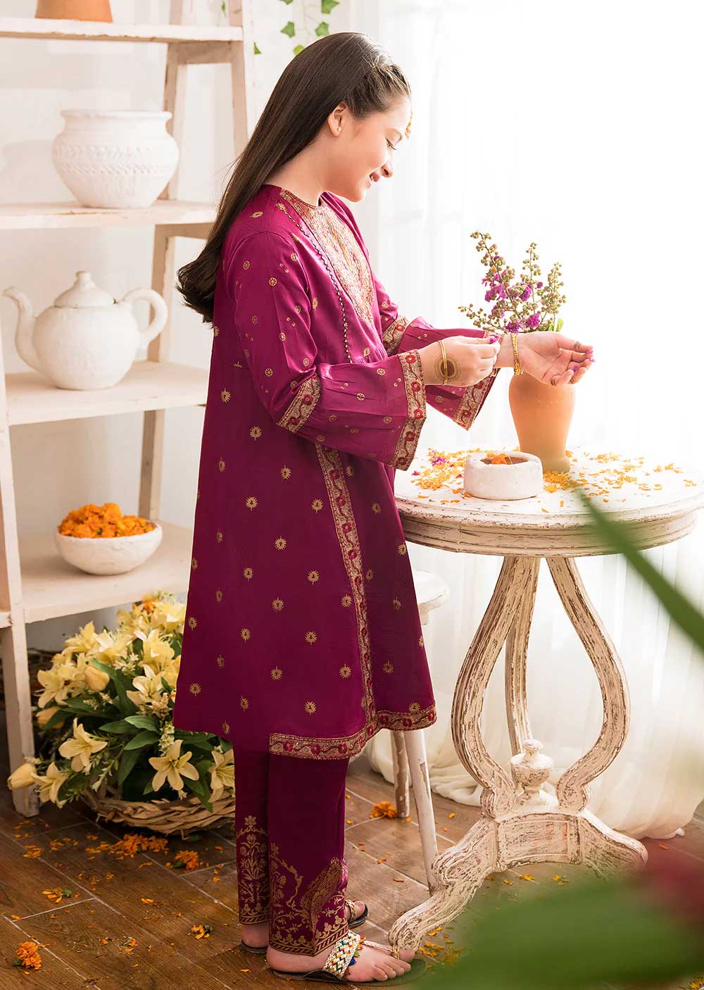 Gul-e-lala - Readymade Kids Suit by Garnet 2022 - Memsaab Online