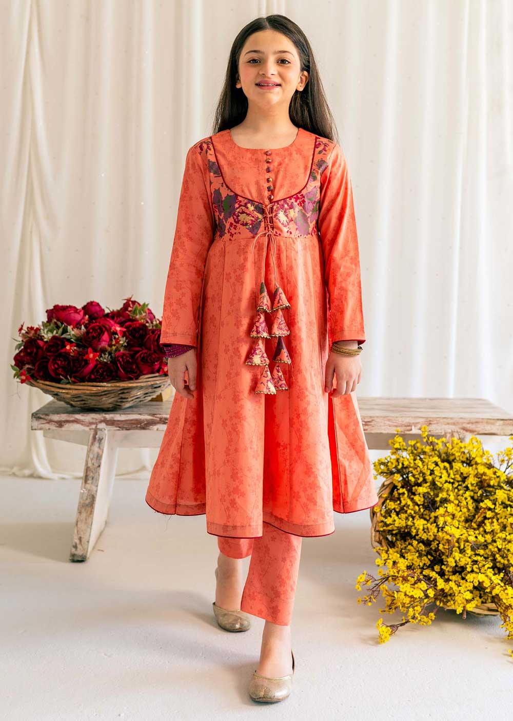 Hamail - Readymade Kids Suit by Garnet 2022 - Memsaab Online