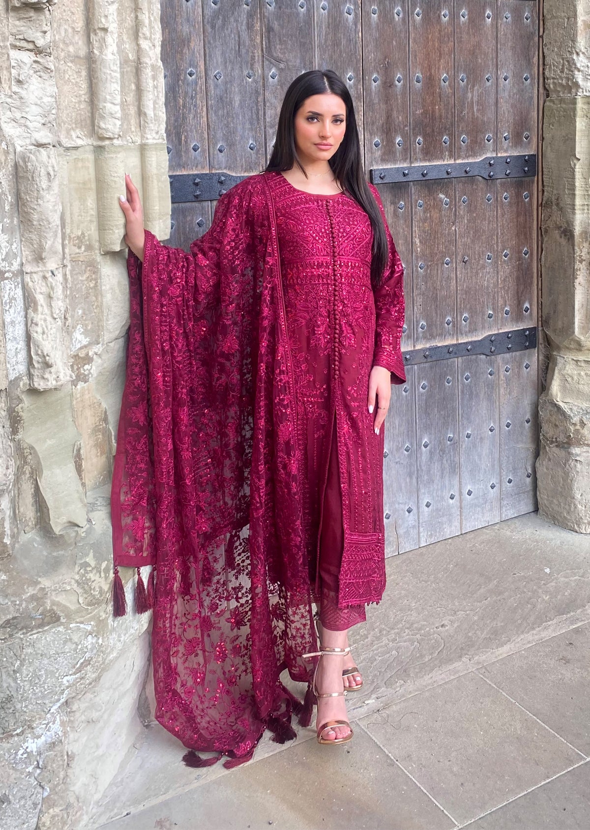 PS1664 Readymade Chiffon Suit - Memsaab Online