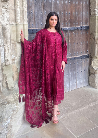 PS1664 Readymade Chiffon Suit - Memsaab Online
