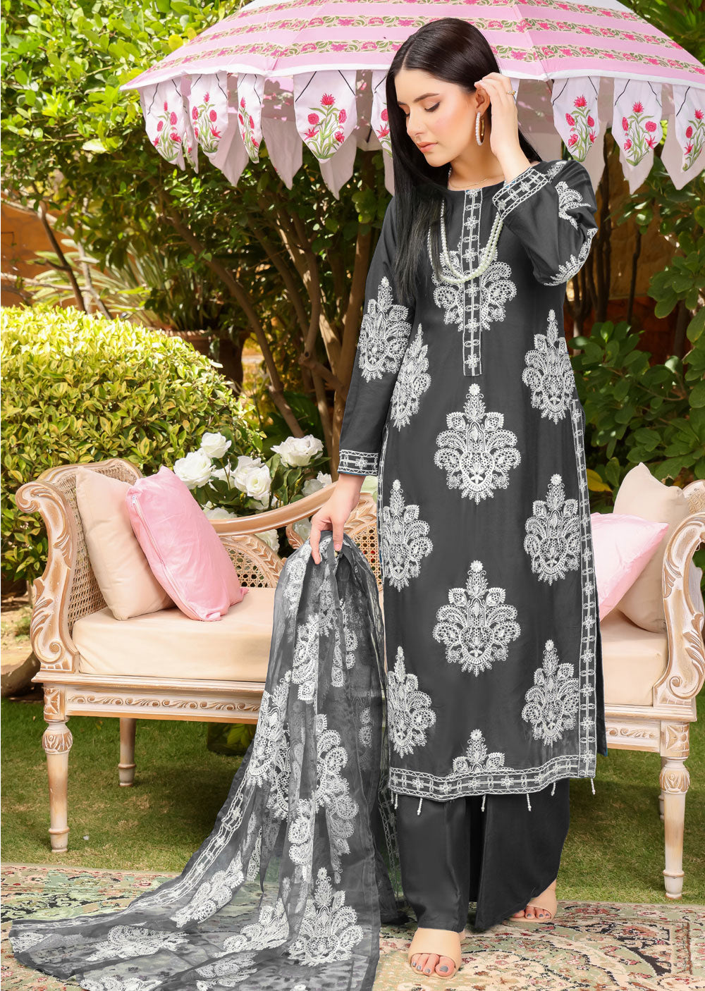 HK255 Dilreva - Black Mummy n Me Outfit - Memsaab Online