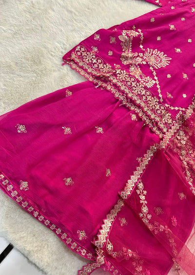 WA-377-H - Hot Pink Readymade - Ramsha Suit 2024 - Memsaab Online