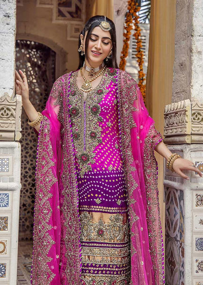 P-244 - Hot Pink - Readymade - Khuda Baksh Creations 2024 - Memsaab Online