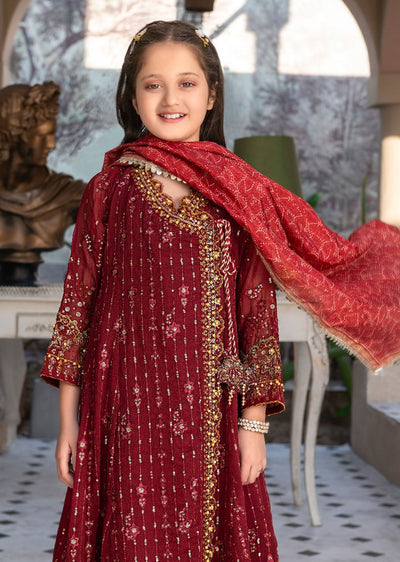 AL-3860 Readymade Maroon Ally's Dress Mummy and Me - Memsaab Online