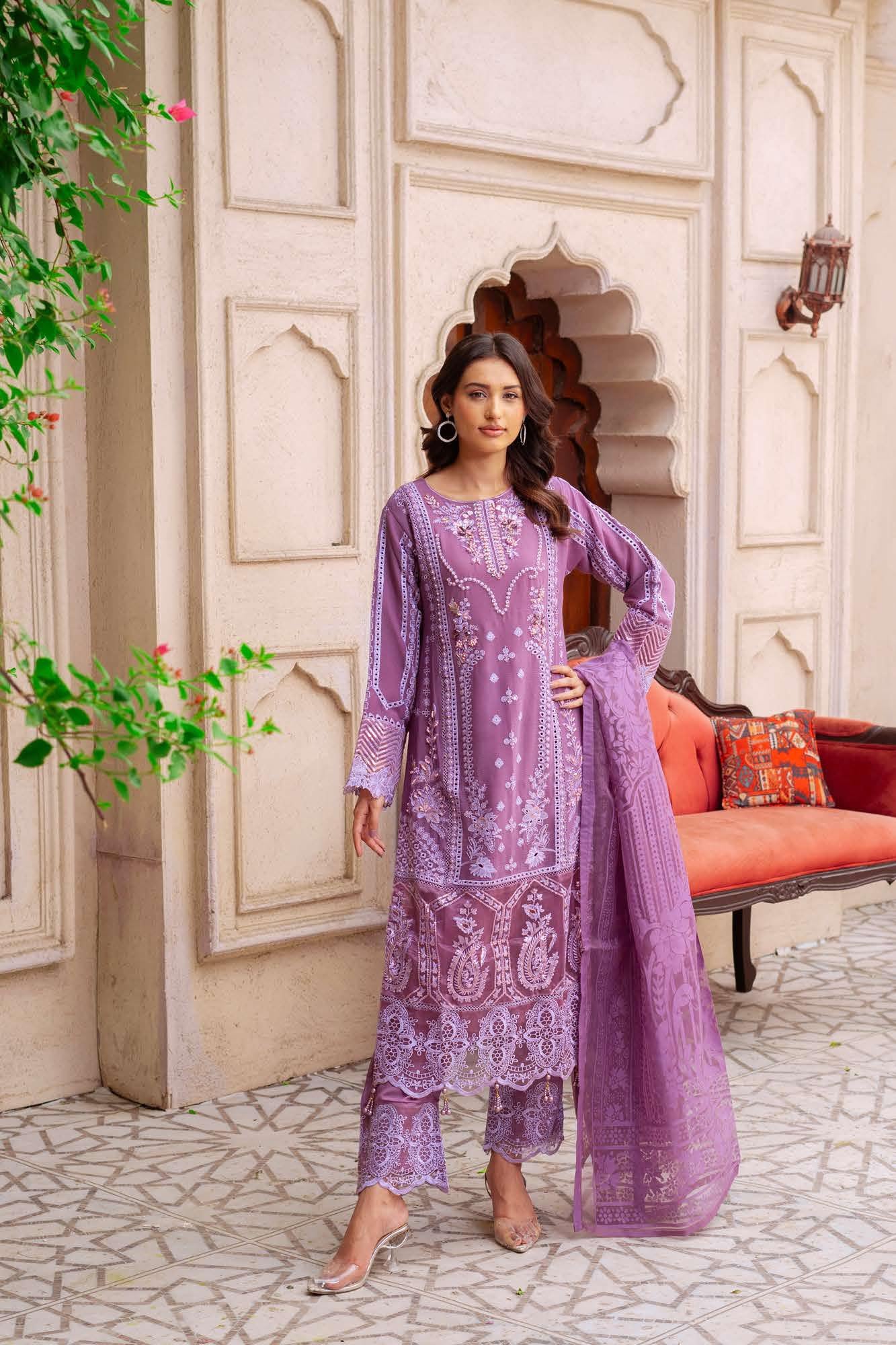 RGZ7108 - Imrozia Mummy n Me Chiffon Suit - Memsaab Online